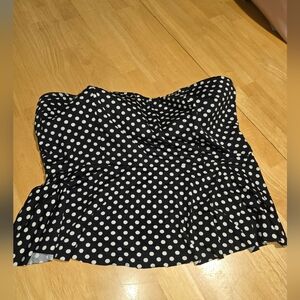 Merona Black and White Polka Dot Swim Top